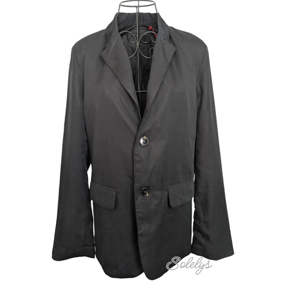 Zadig & Voltaire Défilé 2023 NWT Vanille Oversized Lyocell Blazer Black XS 34 - Picture 2 of 10